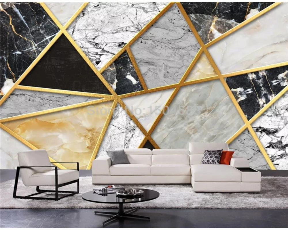 3D Wallpaper Trifecta Marble Artisan